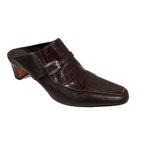 Brighton Tiana Leather Mules Sz 7 1/2 - Picture 8 of 13